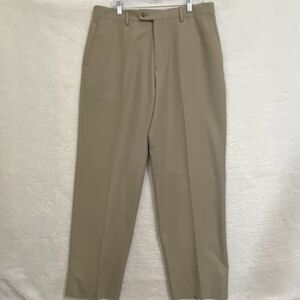 Mens Pants 36 X 30 Alan Flusser Golf Tan Chino Front Cuffed Actual